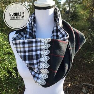 Infinity Scarf black and White